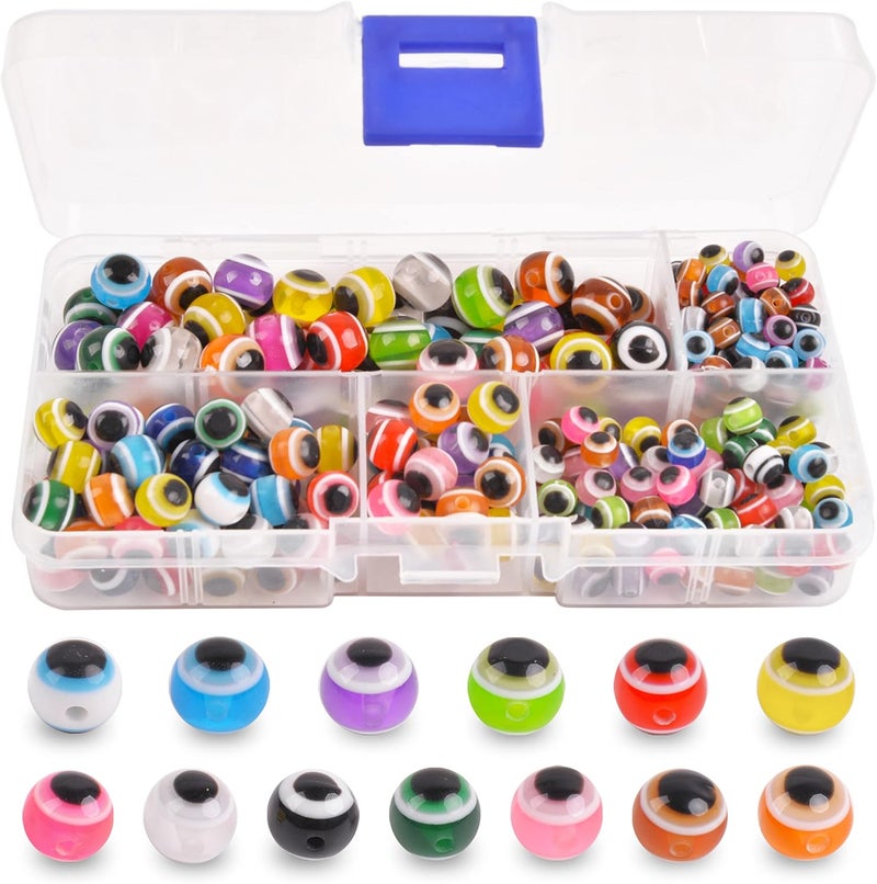SILANON Fishing Eye Beads Assorted Set, Mixed Color Fishing Line Beads Bait Eggs Round Plastic Fishing Rig Beads Kit for Fishing Lures Texas Carolina Rig Freshwater Saltwater 5mm/6mm/8mm/10mm - Image 1